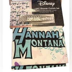 Disney Hannah Montana Shower Curtain Set of 13pc size 72”x72” New